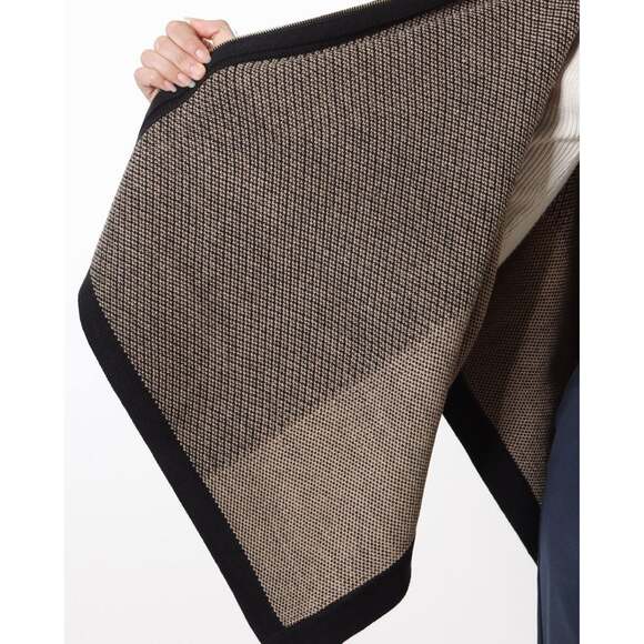 New Anne Klein Detachable Faux Fur-Trimmed Zip-Up sweater Poncho $159 2X/3X - Picture 6 of 12